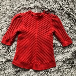 La Vie Rebecca Taylor- SMALL-Wool Cable Knit Pullover